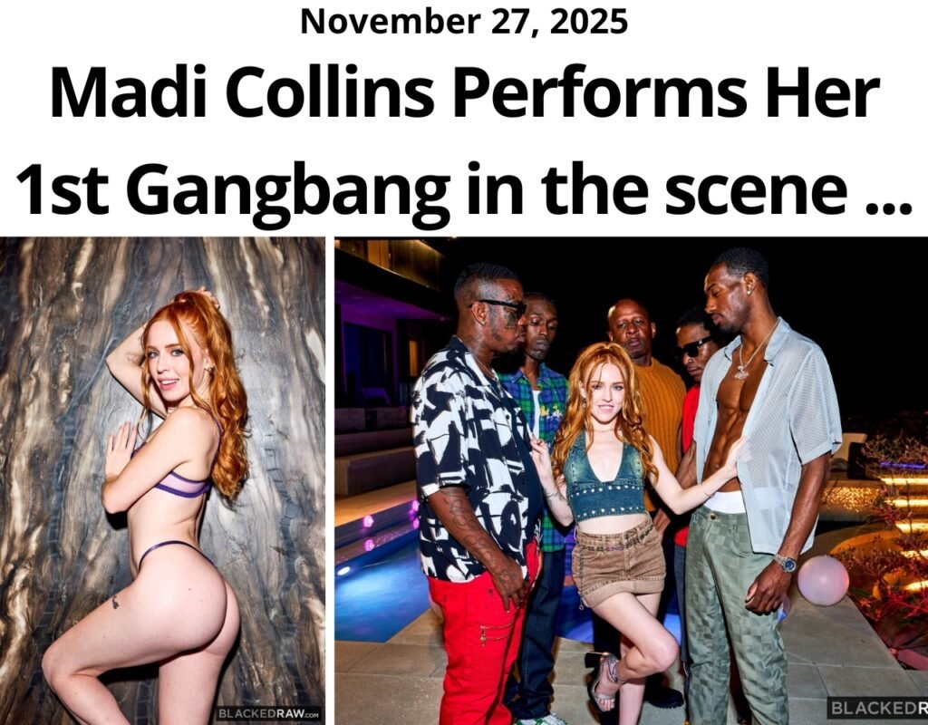 Madi Collins Performs Her 1st Gangbang in the scene “Tiny Redhead Madi Goes Airtight In First Gangbang”